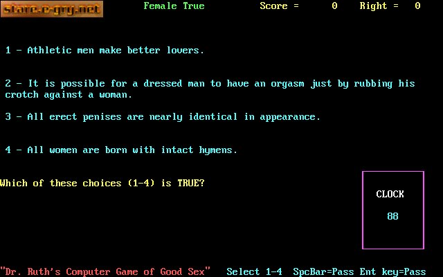 Dr. Ruth's Computer Game of Good Sex