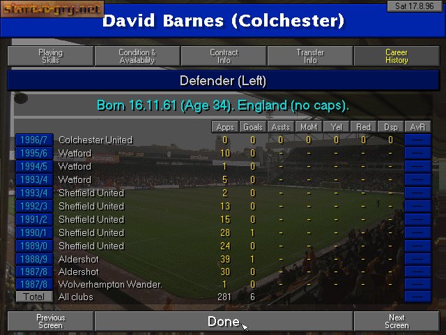 Championship Manager 2 Season 96-97(English and Scottish Leagues)