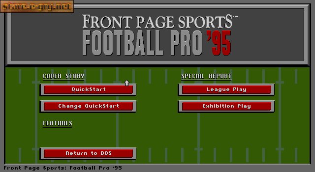 Front Page Sports: Football Pro '95