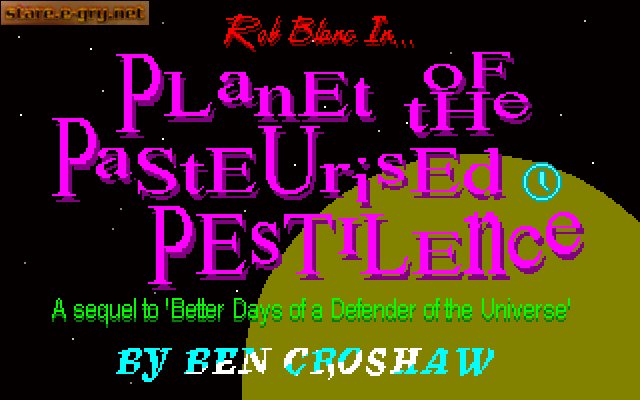 Rob Blanc II: Planet of the Pasteurised Pestilence
