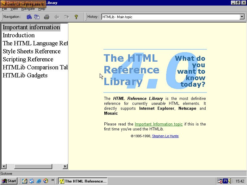 The HTML Reference Library 4.0