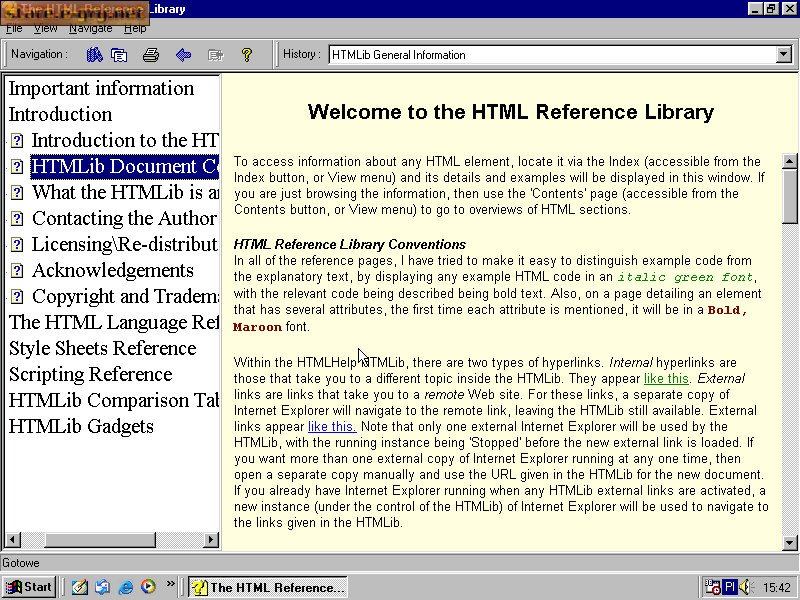 The HTML Reference Library 4.0