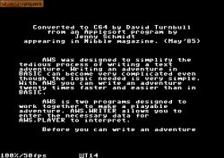 Screen gry Adventure Writing System: 