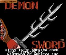 Screen gry Demon Sword:screen tytułowy 