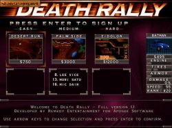 Screen gry Death Rally	: