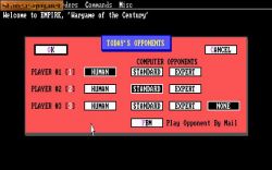 Empire: Wargame of the Century: Ustawienia. 