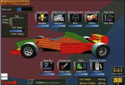 Screen gry Grand Prix Manager 2:Ustawienia naszego bolidu. 