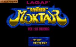 Lagaf: Les Aventures de Moktar: Vol 1: La Zoubida: Logo i skromne menu. 