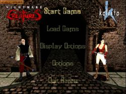 Screen gry Nightmare Creatures:Menu gry. 