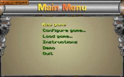 Screen gry Nitemare 3D:Menu. 