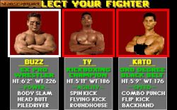 Screen gry Pit-Fighter:Wybór zawodnika. 