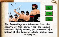 Screen gry Riders of Rohan:Info o jednostkach. 