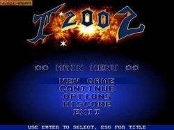 Turrican 2002 (T2002): Menu. 