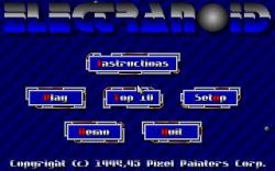 Screen gry Electranoid:Menu z gry 