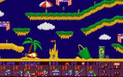 Screen gry Lemmings 2: The Tribes:Pierwszy poziom, banalny :) 