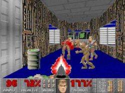 Screen gry Doom:Jatka w bazie. 
