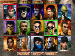 Screen gry Mortal Kombat 4:Wojownicy do wyboru. 