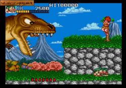 Joe & Mac: Caveman Ninja: Pierwszy boss i pierwsza panienka do uratowania... 