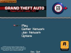 Screen gry Grand Theft Auto: London 1969:Menu gry. 