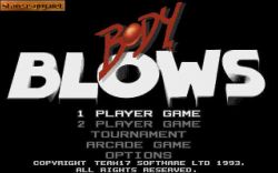 Screen gry Body Blows:Menu, warto zaglądnąć do opcji ustawić sobie... 