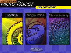Screen gry Moto Racer:3 tryby rozrywki. 