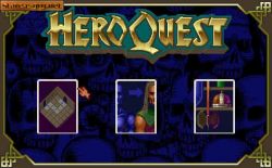 Screen gry Hero Quest:Logo i menu główne gry. 