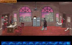 Screen gry Martian Memorandum:Nasze biuro, na stołku leży nasz komunikator... 