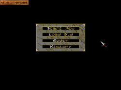 Screen gry Merchant Prince:Proste menu. 