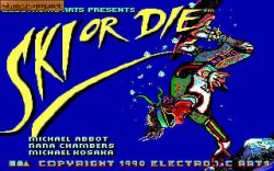 Screen gry Ski Or Die:Logo gierki. 