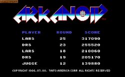 Obrazek z gry Arkanoid