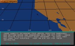 Jetfighter II: Mapa. 