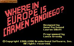 Where in Europe is Carmen Sandiego?:  
